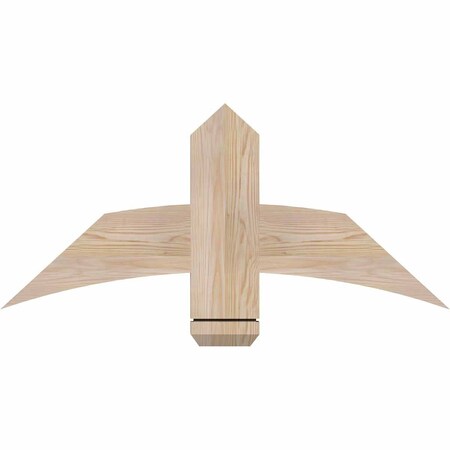 Ekena Millwork Bellingham Smooth Timber Gable Bracket, Douglas Fir, 36"W x 16"H x 1 1/2"D x 5 1/2"F, 11/12 Pitch GBW036X16X0206BEL00SDF